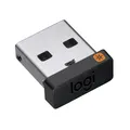 Produktbild: Logitech USB-Unifying-Empfänger, 2,4-GHz-Funktechnologie, USB-Anschluss Kompatibel mit allen Logitech Unifying-Geräten wie kabellosen Mäusen und Tastaturen, PC/Mac/Laptop – Schwarz