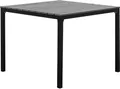 Produktbild: BELIANI Gartentisch Grau und Schwarz Aluminium Kunstholz Quadratisch 95 x 95 cm für 4 Personen Modern Balkon Terrasse Outdoor Garten Ausstattung