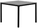 Produktbild: Beliani Gartentisch für 4 Personen 95 x 95 cm Aluminium schwarz Kunstholz grau Prato
