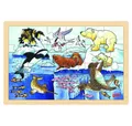Produktbild: goki Puzzle Holzpuzzle Arktische Tiere 24 Teile, Puzzleteile