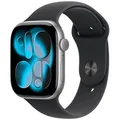 Produktbild: Apple Watch Series 11 46 mm Aluminium (GPS+Cellular) Sportarmband M/L schwarz, space gray