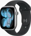 Produktbild: Apple Watch Series 11 GPS + Cellular 46mm Aluminium space grau mit Sportarmband M/L schwarz