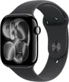 Produktbild: Apple Watch Series 11 | 5G/LTE | 46 mm Jet Black | Sport Band Black  (M/L)