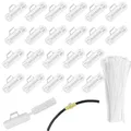 Produktbild: RXKFIGX 50 Stück kabelbeschriftung,Kabeletiketten Transparente Wasserdichtes Kabelkennzeichnung,kabelbeschriftung clip mit 50pcs Nylon Kabelbinder für Kennzeichnung und Sortierung von Kabeln Aller Art