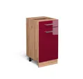 Produktbild: Vicco Unterschrank R-Line, Rot Hochglanz/Goldkraft Eiche, 40 cm ohne Arbeitsplatte