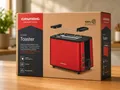 Produktbild: Grundig TA8340 Toaster 2 Scheiben 950W Brötchenaufsatz Edelstahl Rot B06