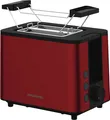 Produktbild: Grundig Toaster TA8340 2-Scheiben rot 950W Brötchenaufsatz