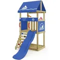 Produktbild: Klettergerüst Spielturm DinkyHouse für Kleinkinder mit Rutsche und Kletterleiter - blau - Wickey