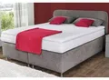 Produktbild: Boxspringbett, grau, B:100cm L:212cm, Bezug Kaltschaum-Topper: mit Klimafaser versteppt, 100% Polyester;Bezug untere Box und Kopfteil: wahlweise hochwertiger Microvelour (100% Polyester), feiner Strukturstoff (100% Polyester) oder Kunstleder;Bezug Obermatratze: 100% Polyester, Bezug abnehm- und waschbar bis 60C, WESTFALIA SCHLAFKOMFORT, Komplettbetten, Boxspringbett, inkl. Kaltschaum-Topper