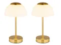 Produktbild: GLOBO LIGHTING LED Tischleuchte, Dimmfunktion, LED fest integriert, warmweiß, neutralweiß, Tageslichtweiß, 2er Set Pilzlampe ohne Strom-Kabel aufladbar USB Akku kabellos, H 31cm