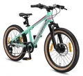 Produktbild: BIKESTAR Kinder Jugend Mountainbike 20 Zoll ab 6 - 7 Jahre | 7 Gang Hardtail MTB Sport Scheibenbremse Federgabel | Mint Pink