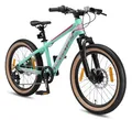 Produktbild: BIKESTAR Kinder Fahrrad Aluminium Mountainbike 7 Gang Shimano, Scheibenbremse ab 6 Jahre | 20 Zoll Kinderrad MTB | Mint Pink