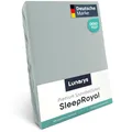 Produktbild: Lunarys® SleepRoyal Luxus Spannbettlaken 120x200cm - Silbergrau - 250 g/m² Premium Bettlaken - 40 cm Steghöhe - für hohe Matratzen, Boxspringbett & Matratze + Topper & Wasserbett - Stretch Jersey