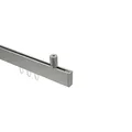 Produktbild: Interdeco Innenlaufstange (Deckenbefestigung) eckige Gardinenstange Edelstahl Optik Typ 10212834, 120 cm
