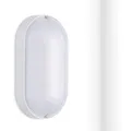 Produktbild: Oktaplex lighting Kellerlampe LED mit Durchgangsverdrahtung 9W 4000K Neutralweiß 800lm IP65 Kellerleuchte Base Oval DV Feuchtraumleuchte Weiß