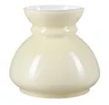 Produktbild: Home4Living Lampenschirm Lampenglas Petroleumlampe Weiß Beige Ø 111mm Ersatzglas, Dekorativ