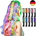 Produktbild: Haarkreide für Mädchen, Kastiny 10 Stück Haarfarbe Kamm, Temporär Haarfarbe Kre