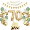Produktbild: 70. Geburtstag Deko Salbeigrüne - Luftballon für Männer und Frauen Ballon Grü...