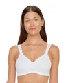 Produktbild: SUSA BH Damen ohne Bügel I Topsy 7077 I 80C weiß I Bügelloser BH mit Unterbrustband I Nahtlos vorgeformte Cups & verstellbare Träger I Seamless BH ohne Bügel I Bequemer T Shirt BH