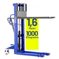 Produktbild: Pallit Hochhubwagen manuell 1600mm Hubhöhe 1000kg Tragkraft Lift-M PU Rollen Flexibler & Wendiger Manueller Handstapler Hubwagen Hydraulik-Stapler schnellhub