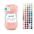 Produktbild: Gründl Wolle Cotton Quick uni - dünne Wolle zum Häkeln - Strickgarn - Häkelgarn - Glänzend und hautfreundlich - 100% Baumwolle - 1 Knäuel 50 g / 125 m - Nadelstärke 3-4 - Apricot