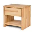 Produktbild: Betten-ABC Bubema Nachttisch, Buche Massivholz, montiert, Schublade, Farbe: Natur geölt