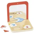 Produktbild: goki 56296 Symmetriespiel Spiegelmagie – Holzspiel mit Spiegelbox, 26 Teilen & 21 doppelseitigen Karten, 15,9 x 15,9 x 2 cm, ab 4 Jahren