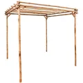 Produktbild: vidaXL Pergola Garten Pavillon Spalier Rankhilfe Terrasse Sonnenschutz Überdachung Terrassenüberdachung Rosenbogen Bambus 170x170x220cm