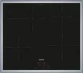 Produktbild: Siemens iQ300, Schwarz, Integriert, 60 cm, Zonen-Induktionskochfeld, Glaskeramik, 4 Zone(n)