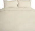 Produktbild: Bettwäsche 200 x 220 cm mit 2 Kissenbezüge 50 x 70 cm - 4-teilig für 2 Personen Creme
