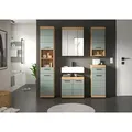 Produktbild: Mid.you Badezimmer, Eiche, Salbeigrün, Kunststoff, 5-teilig, 13 Fächer, 2 Schublade(n) Schubladen, 134 cm, FSC Mix, stehend, Badezimmer, Badmöbelsets & Badmöbelserien, Badmöbel-Sets