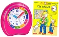 Produktbild: Atlanta Kinderwecker ohne Ticken + Lernbuch Conni Die Uhrzeit (Rosa)