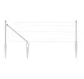 Produktbild: vidaXL Gartenzaun Zaun mit Pfosten Silber 0,4 x 50 m Stahl, (1-St)