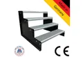 Produktbild: SRM Design Außentreppe 4 Stufen Standtreppe Modell 2 schwarz 18 cm Stufenhöhe 70 cm Breite 72