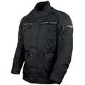 Produktbild: roleff Motorradjacke RO700 – Wetterfeste Textiljacke mit Protektoren, Schwarz, atmungsaktiv auch in großen Größen, in verschiedenen Farben erhältlich schwarz 4XL