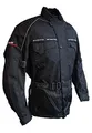 Produktbild: Roleff Racewear Schwarze Motorradjacke mit Protektoren, Thermofutter, Klimamembrane und Belüftungssystem für Sommer und Winter, Schwarz, Größe 4XL