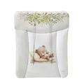 Produktbild: Ceba Baby® weiche Wickelauflage 50x70 cm - Baby Wickelunterlage- Wickeltischauflage für Junge und Mädchen - Wasserdicht, abwaschbar - OEKO-TEX® Standard 100 - Made in EU - Teddybär auf der Schaukel