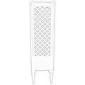 Produktbild: KHW Rankgitter Czardas 37801, weiß, 137 x 43 cm, Kunststoff, mit Erdspieß