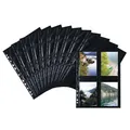 Produktbild: HERMA 7709 Fotohüllen für Ordner, 250 Stück, 9x13 cm, 4 Fächer geteilt, beidseitig bestückbare Fotophan Fotosichthüllen Sammelhüllen Postkartenhüllen Prospekthüllen mit Eurolochung, schwarz