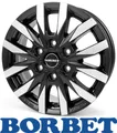 Produktbild: 4x Borbet CW6 7,5X18 6/130 ET47 Black Polished matt