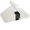 Produktbild: 20 Kleiderbügel weiß Kunststoff mit drehbaren Haken Bügel Länge ca. 41 cm - M...
