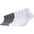 Produktbild: s.Oliver Unisex Socken, 8er Pack - Quarter, einfarbig Weiß/Grau 43-46