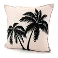 Produktbild: heimtexland ® Outdoor Deko Kissen 45x45 mit Füllung Garten Lounge Dekokissen wasserabweisend wetterfest Outdoorkissen Gartenkissen Bedruckt Typ906 Palme