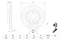 Produktbild: 2X 0 986 479 A86 BOSCH Bremsscheibe für DACIA,LADA,RENAULT,SMART