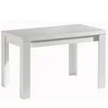 Produktbild: Esstisch - weiß matt - ausziehbar - 110 cm Esszimmertisch Küchentisch Essplatz