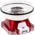 Produktbild: Gadgy Zuckerwattemaschine - Retro Cotton Candy Machine - Zuckerwatte Maschine mit Stäbchen und Messlöffel - Höhe 22 cm Rot Weiß - 500 Watt Zuckerwattenmaschiene für zuhause