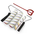 Produktbild: Mr. Epoxy Malerrolle für Epoxidharz Bodenbeschichtung & Bodenfarbe - Kurzflorige Bodenbeschichtungswalze - Zubehör für 2K Epoxy Grundierung & Versiegelung (2x10+2x25+Bügel+Rührwerk)