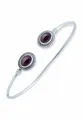 Produktbild: mantraroma Armreif 925 Sterling Silber Granat roter Stein Damen Geschenk (MAR-002-02)