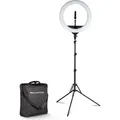 Produktbild: Instarter RGB LED Ringlicht mit Stativ, Ringleuchte 180° schwenkbar, Videoleuchte 60 W mit 360° Kugelkopf, flexible Kamera Beleuchtung dimmbar
