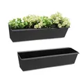 Produktbild: Geschenkestadl 6 Stück Blumenkasten für Paletten Kunststoff Balkonkasten Pflanzkasten Palettentopf